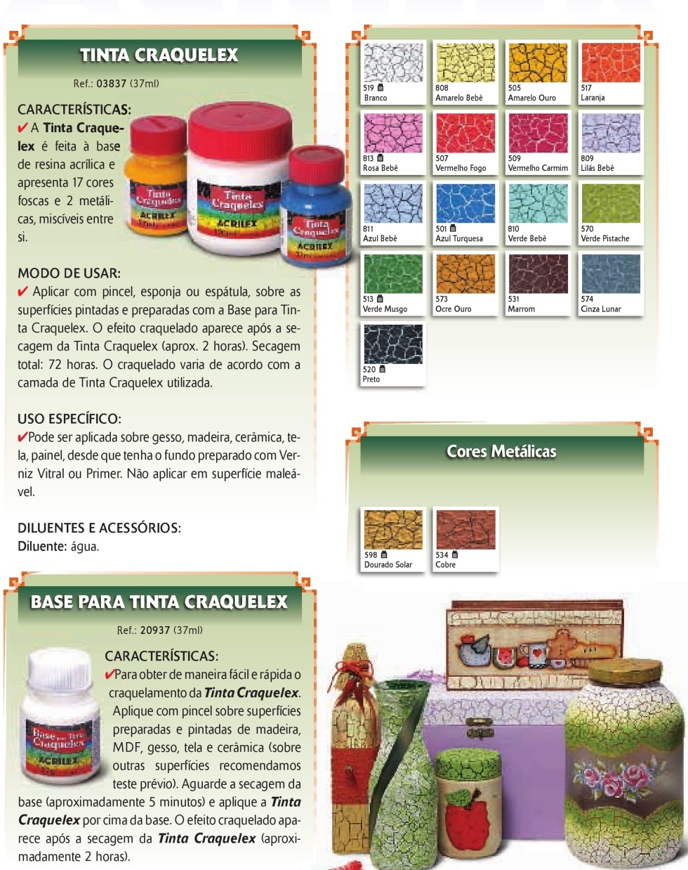 Tinta Craquelex Acrilex